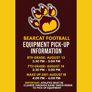 football equipment pick up info
