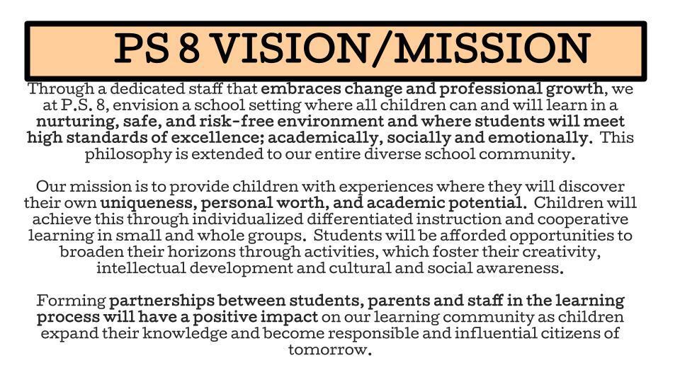 PS 8 Vision/ Mission