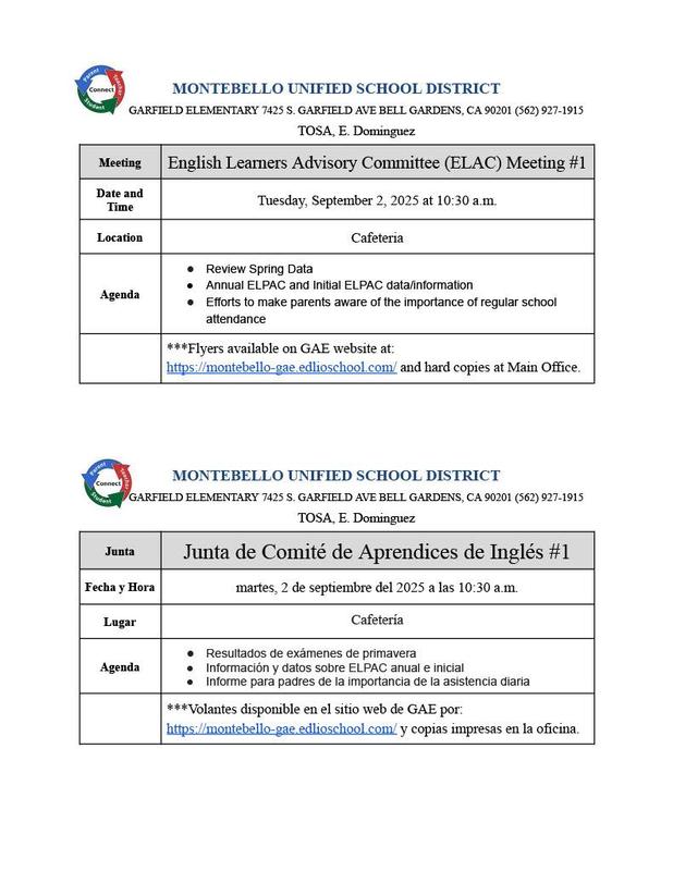 ELAC Meeting #1