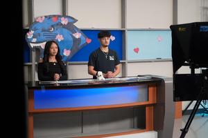 Students operating equipment in Frenship Media Program