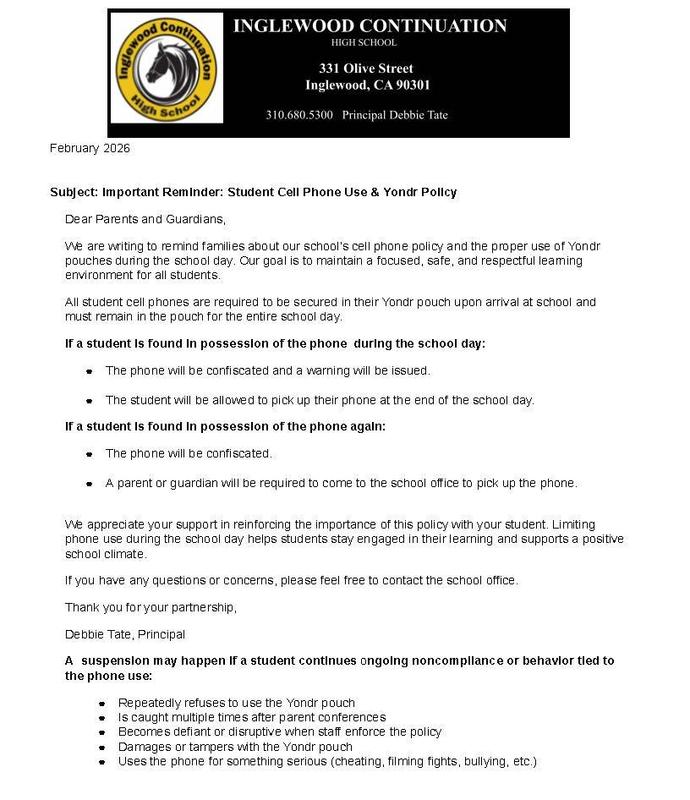 Student Cell Phone Use & YONDR Policy Featured Photo