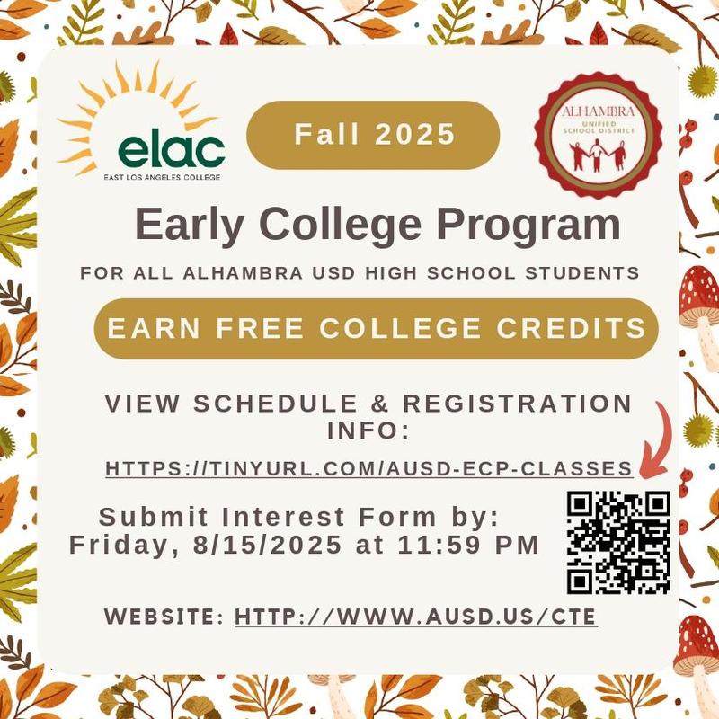 EARLY COLLEGE FALL CLASSES SIGN-UPS Featured Photo