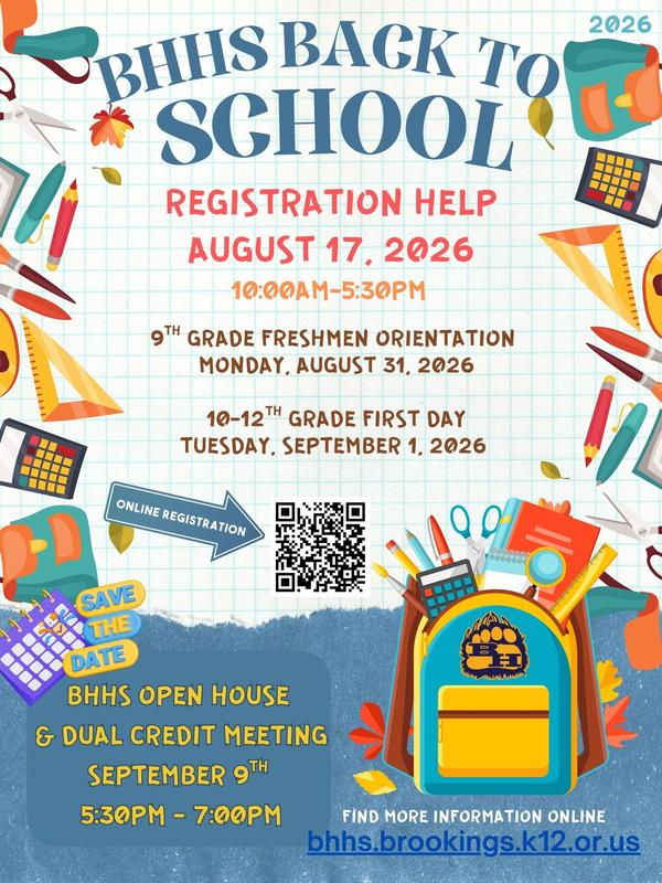 BHHS back to school poster