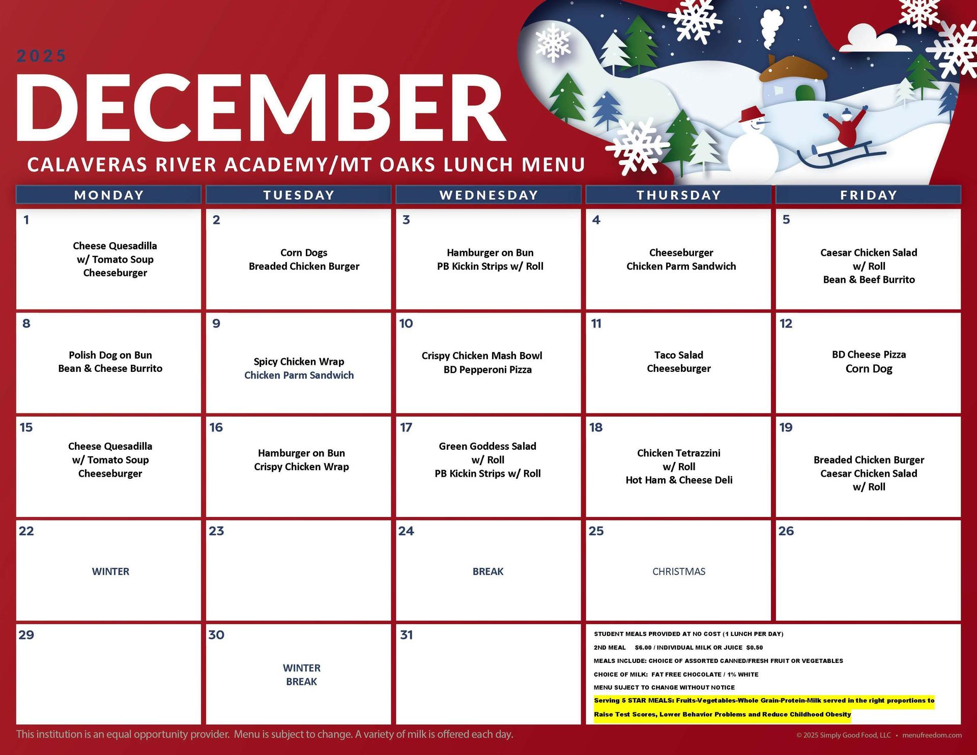 Dec menu