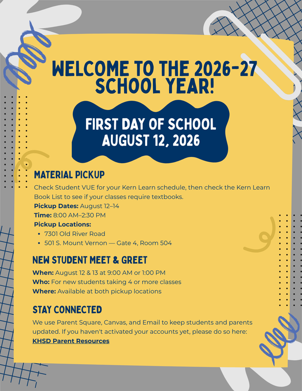 Welcome Back Flyer
