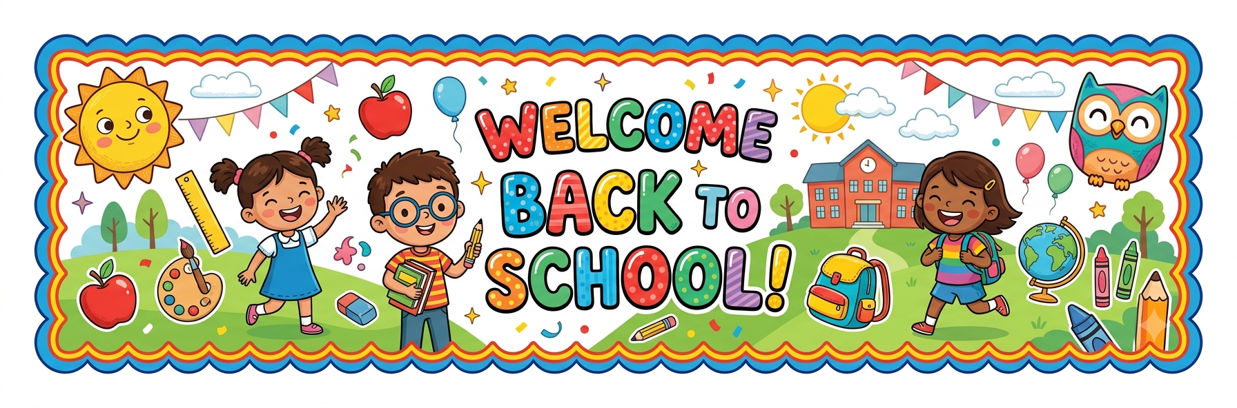 image of students and welcome back
