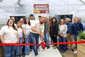 Ribbon cutting for greenhouse