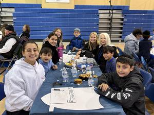 A family enjoys generations day together.