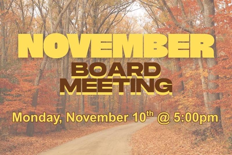 November board meeting picture of fall trees