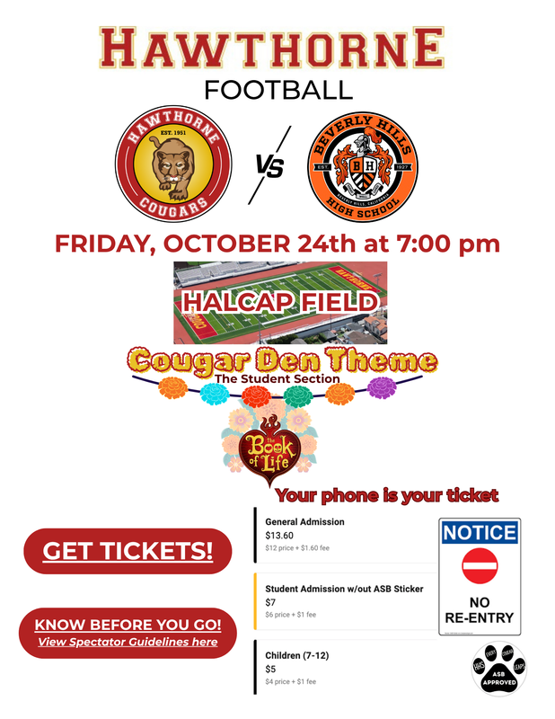 🏈 Hawthorne Cougars vs. Beverly Hills – Game Day! 🏈