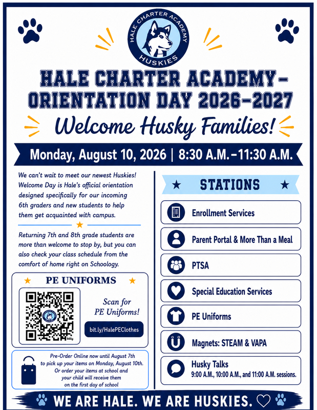 Hale Charter Academy Orientation Day 2026-27 Featured Photo