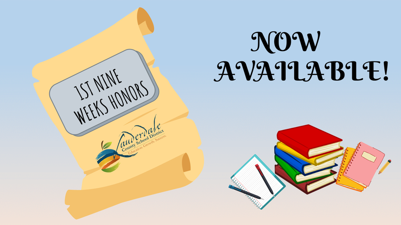 1st Nine Weeks Honors Lists Now Available Announcement