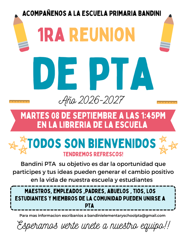 PTA Meeting Flier - Spanish