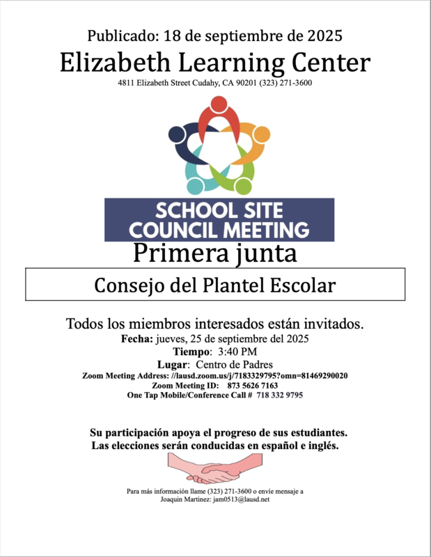 1er Junta del Consejo del Plantel Escolar