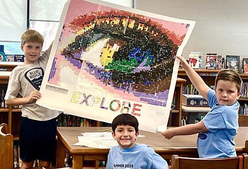 A wonderful art project completed by numerous students as they waited for their parents to meet with their teachers during Conferences.