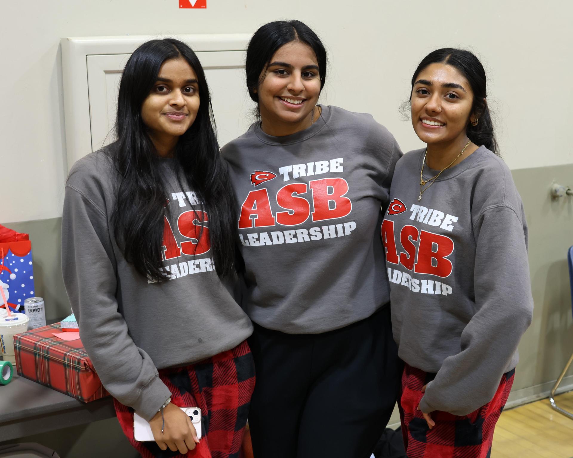 students and staff posing at the winter wishes rally