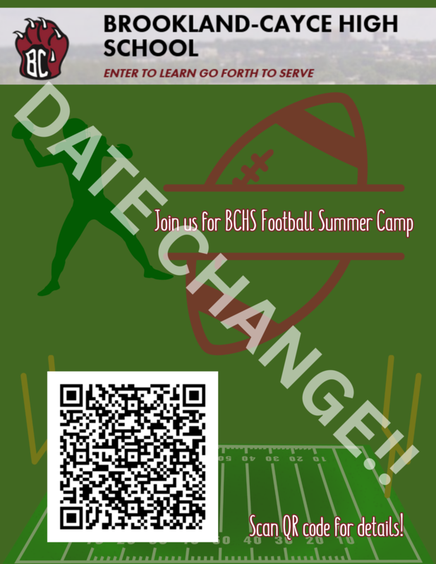 BCHS football camp flyer