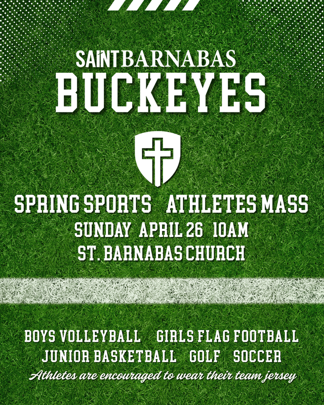 Athletes Mass - April 26 Featured Photo