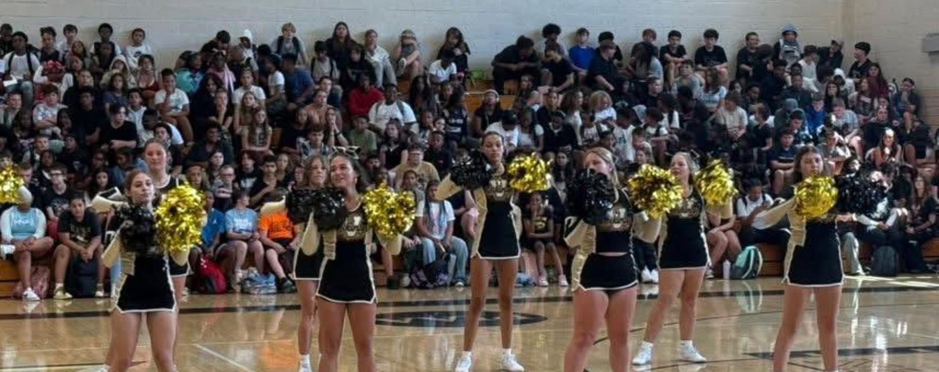 Cheerleaders Cheering at a Pep Rally - 2026