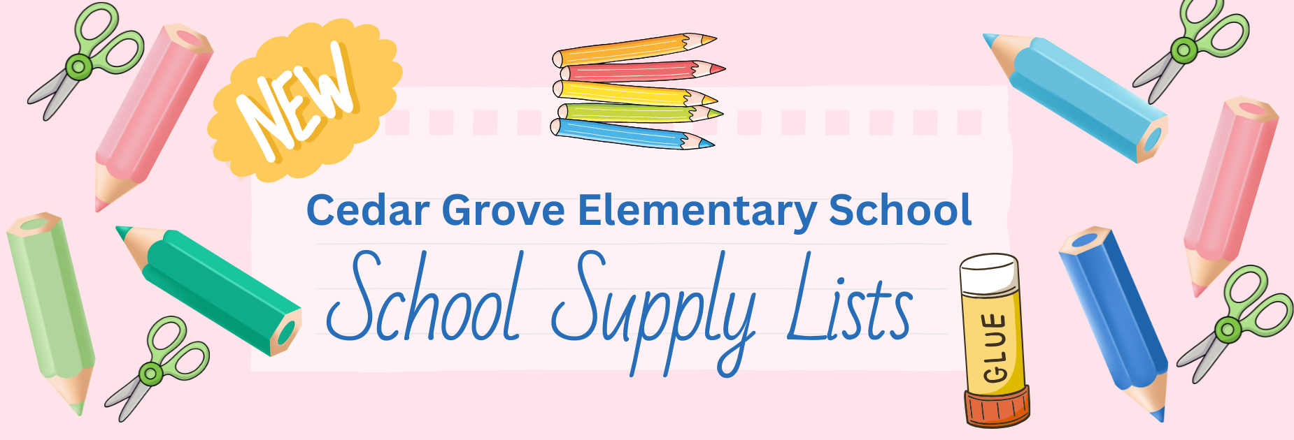 New School Supply list s for 26-27
