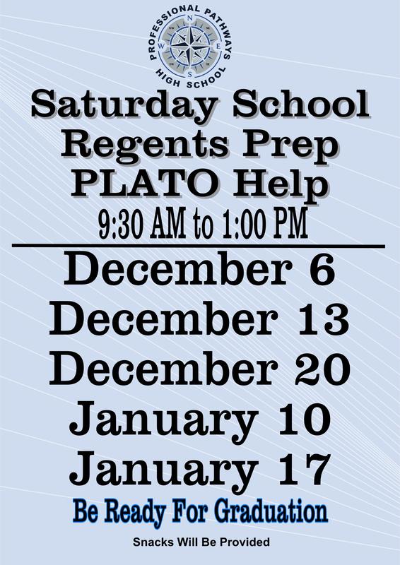 Saturday school schedule for January regents