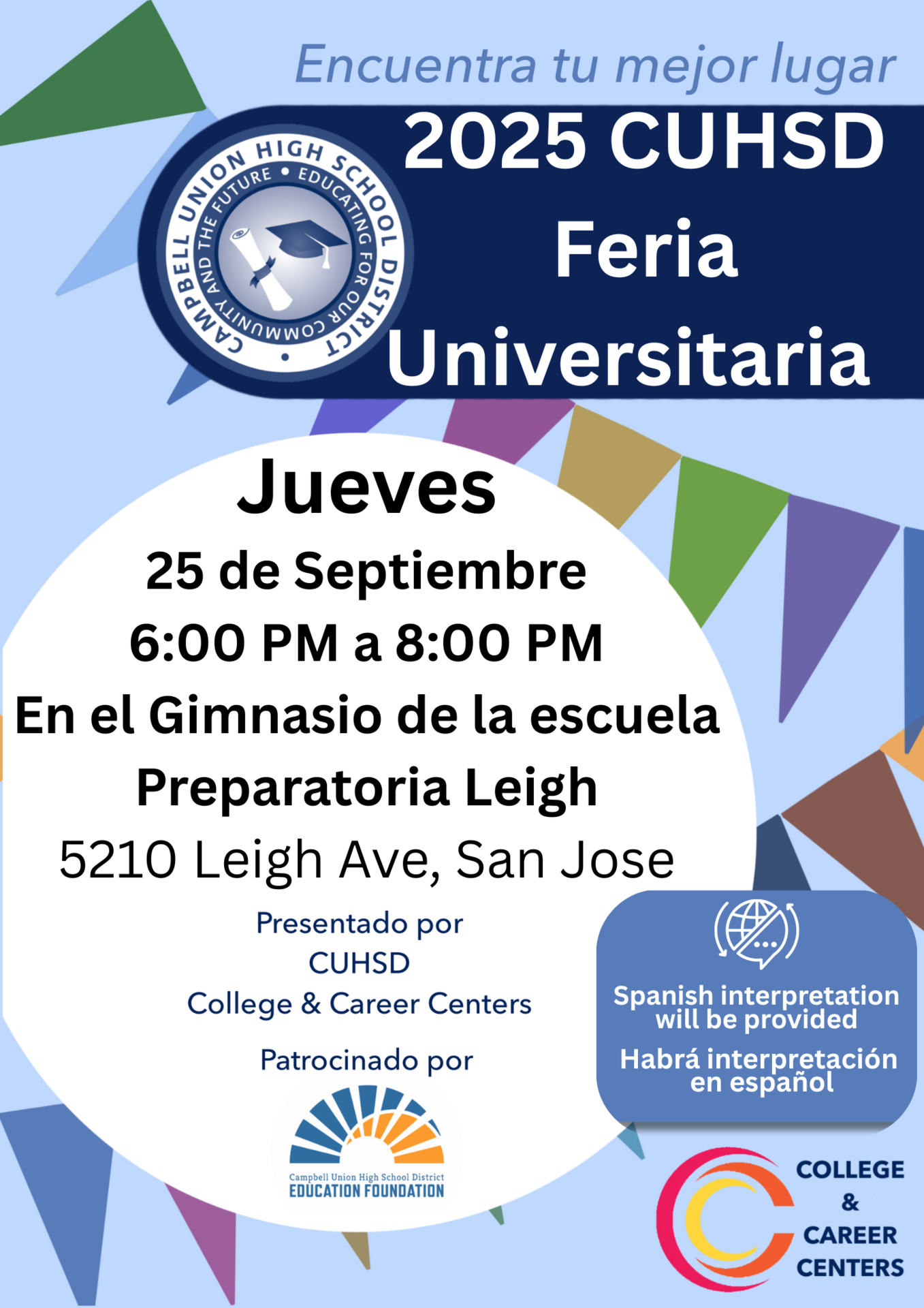 college fair at leigh on sept 25
