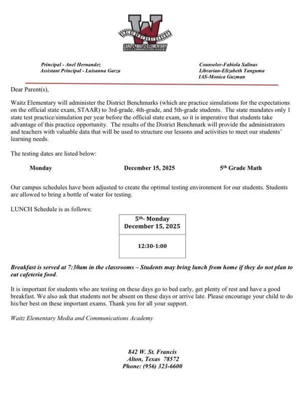STAAR Benchmarks - 5th Grade Math