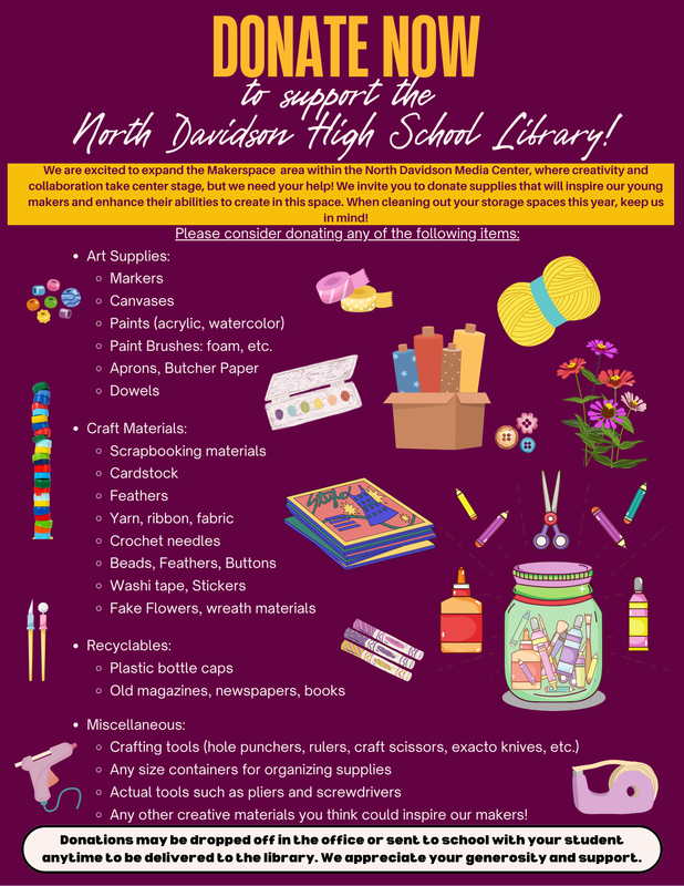 Media Center Makerspace Donation Drive