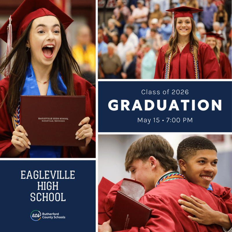 Eagleville 2025 graduates in caps and gowns