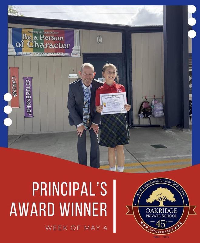 may 8 Principal Award Winner