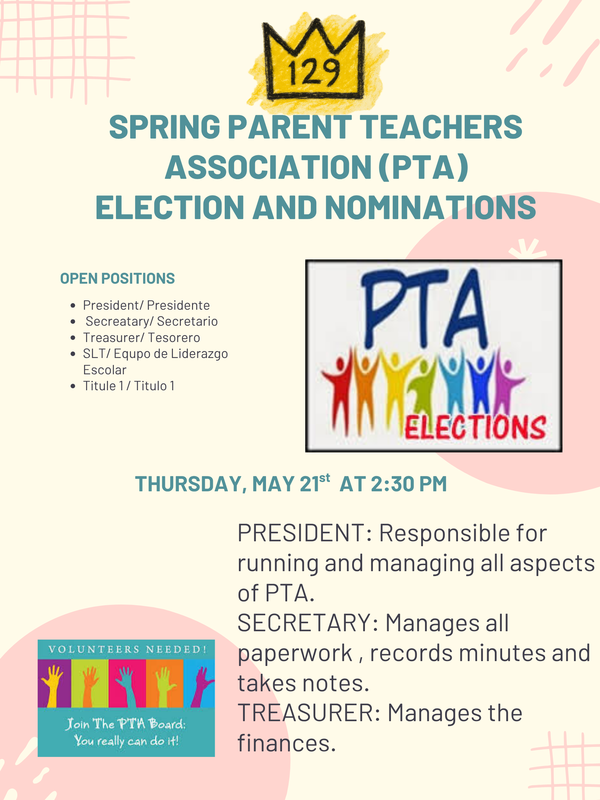 PTA elections flyer