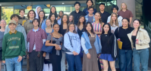 SPHS French students & teacher Deborah Mogel outside of the Directors Guild of America during a field trip. (Photo Courtesy of Shelee Luna)
