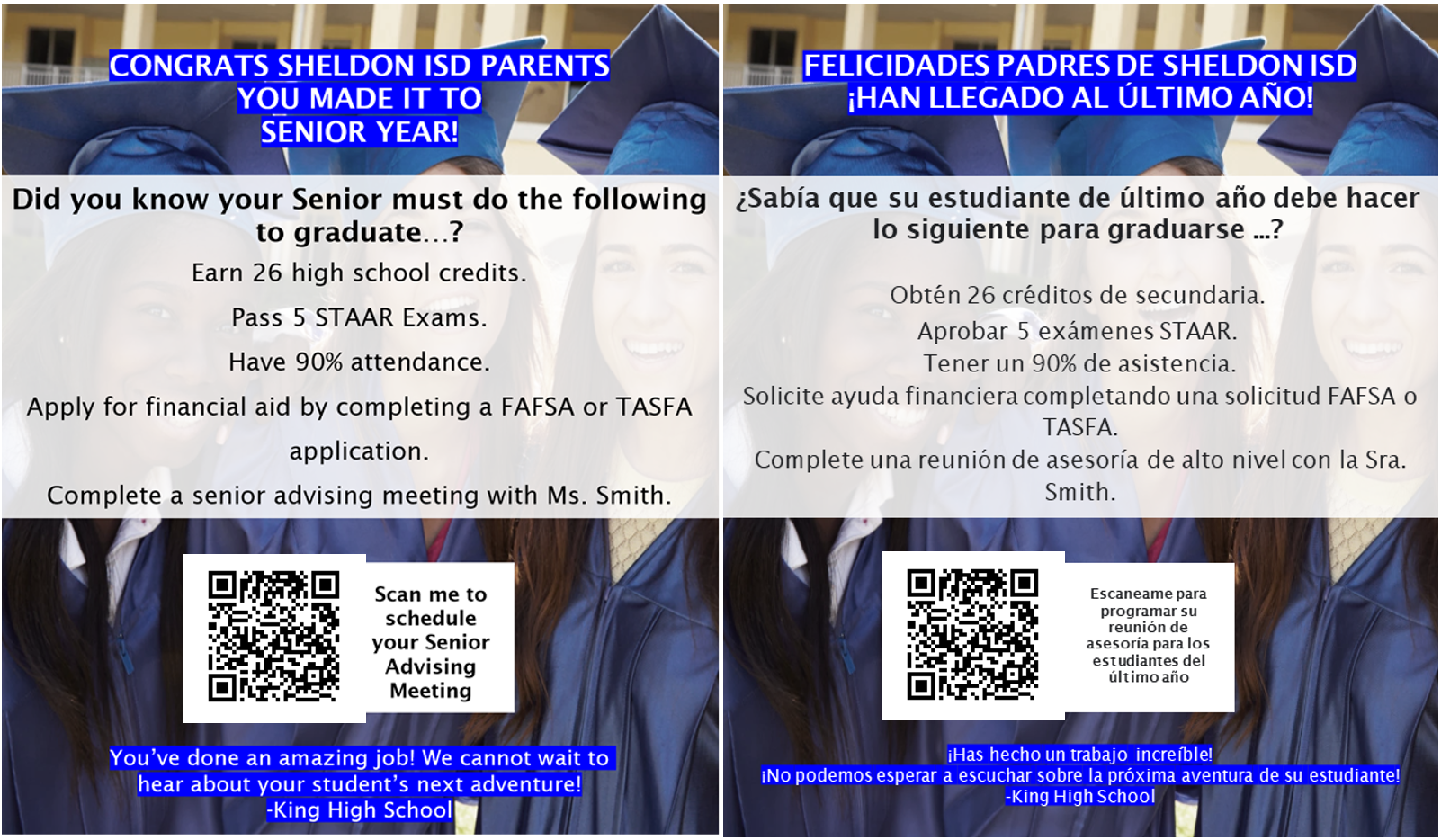 Important Information Seniors Class Of 21 C E King High School