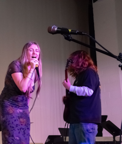 Student Singing passionately