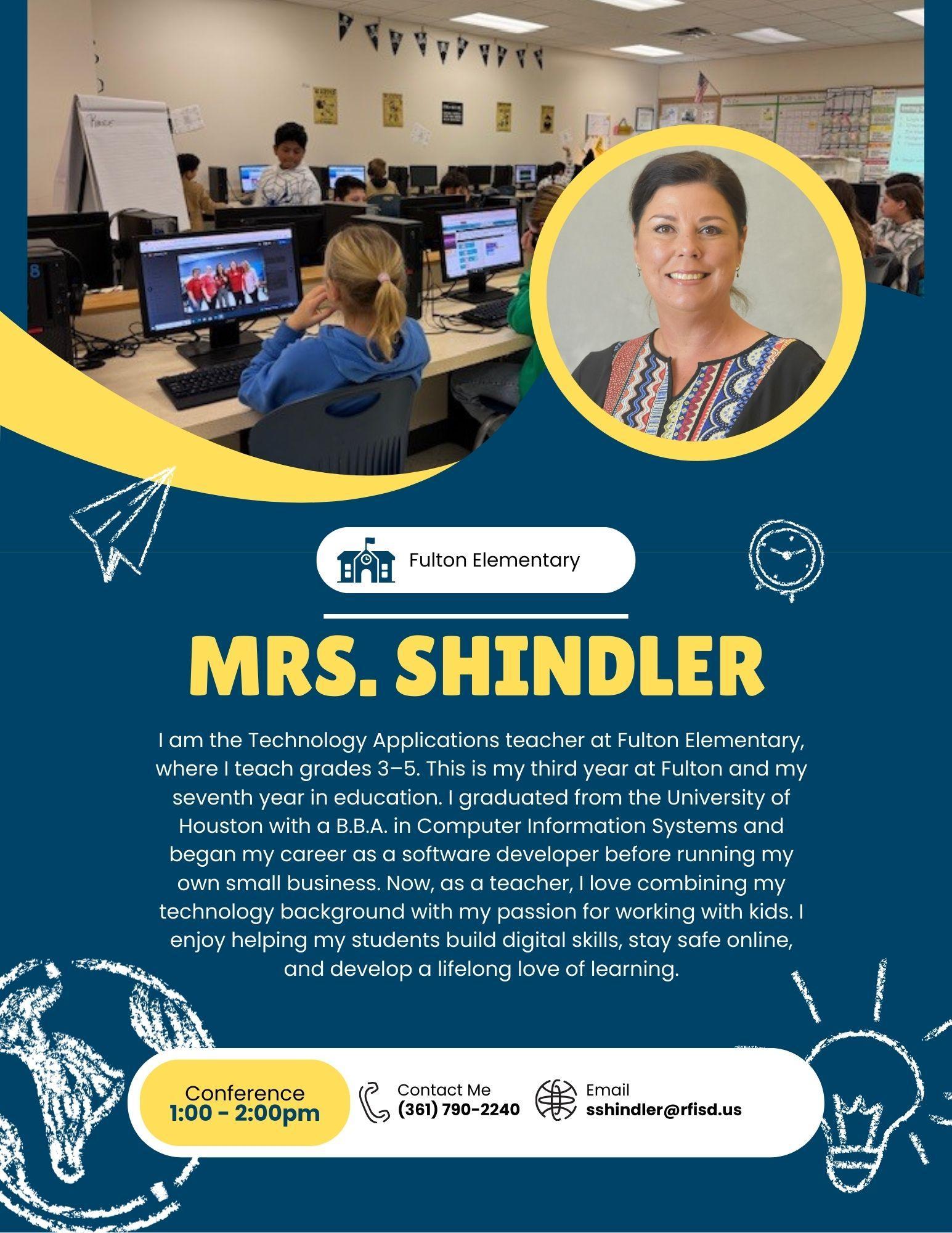 About Mrs. Shindler