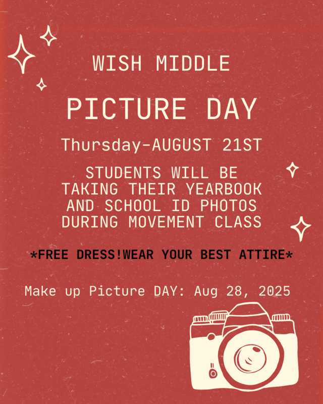 WISH Middle School's Picture Day Featured Photo
