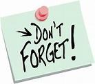 Don't forget