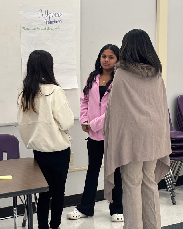 Dr. Chisolm brainstorms with students