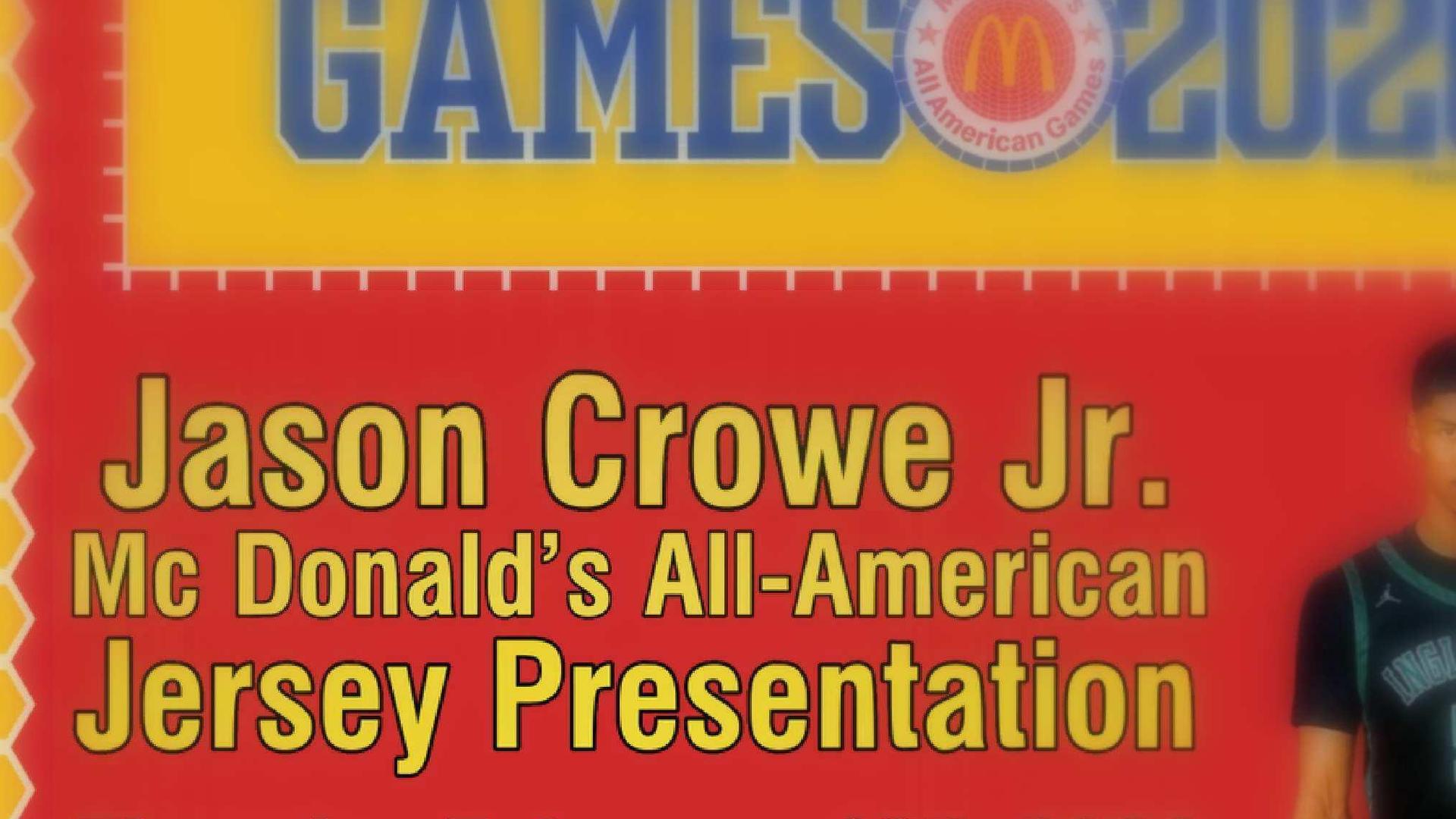 Picture flyer of Jason Crowe Jr.  - McDonalds top start Athlete.