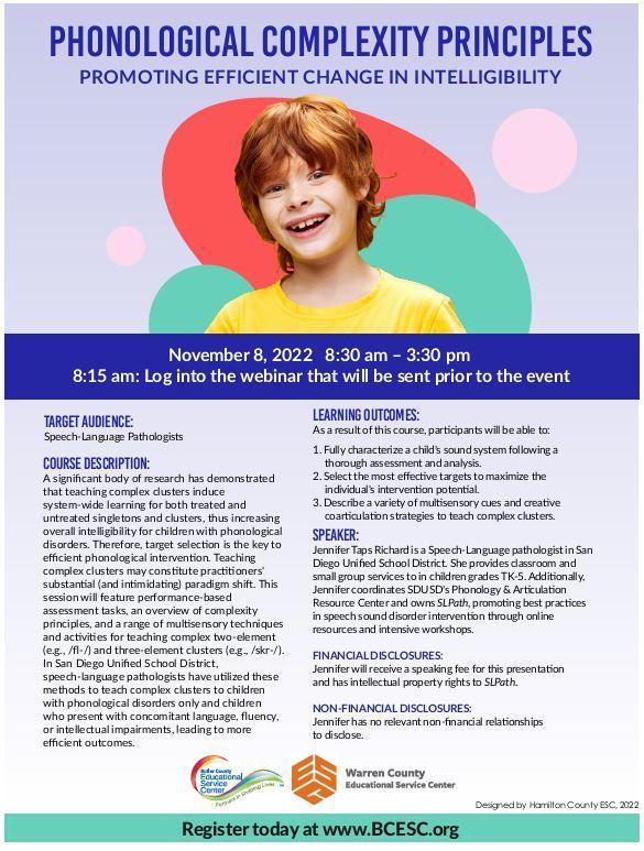 Phonological Complexity Principles Flyer