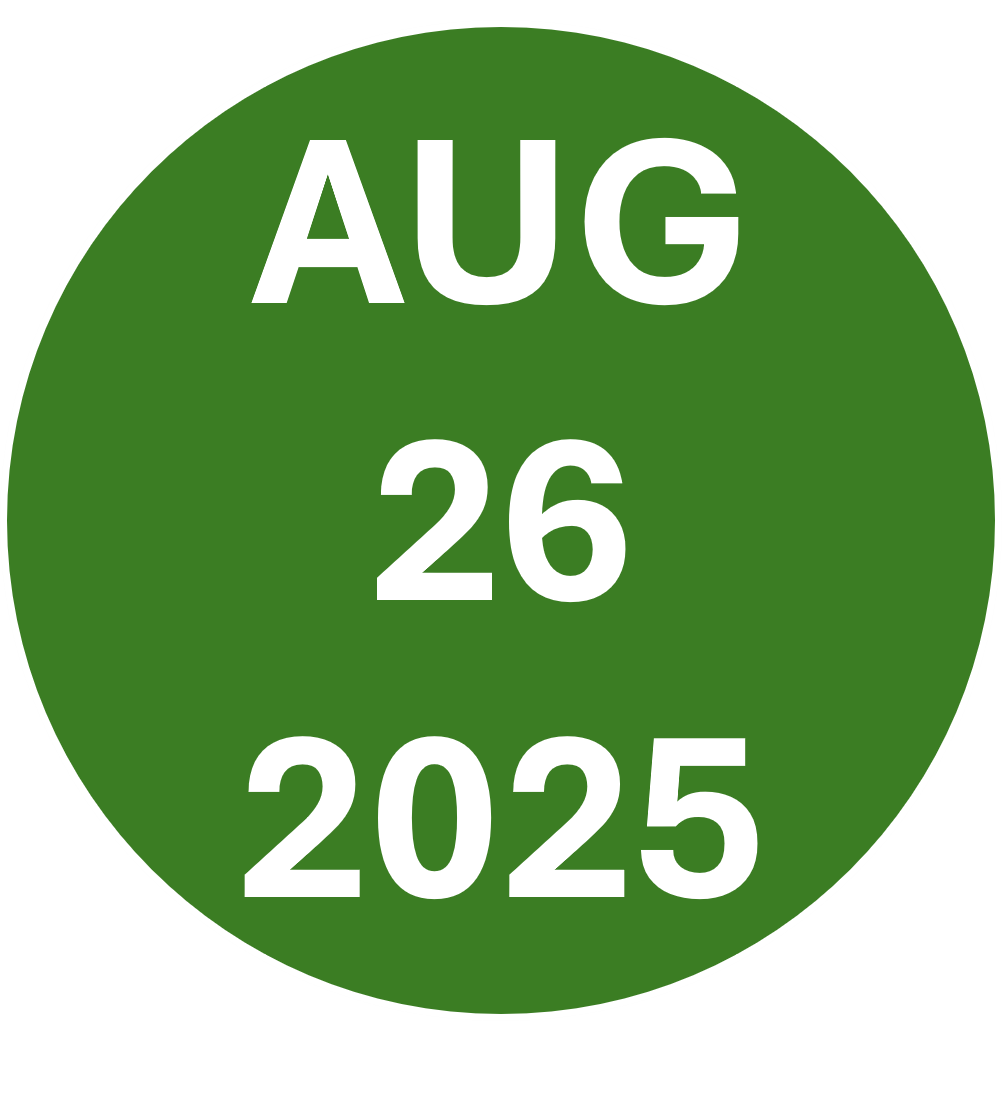 CIRCLE WITH AUGUST 26 2025