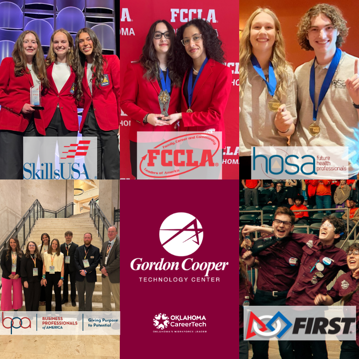 Students celebrate achievements at various competitions and events in Oklahoma.