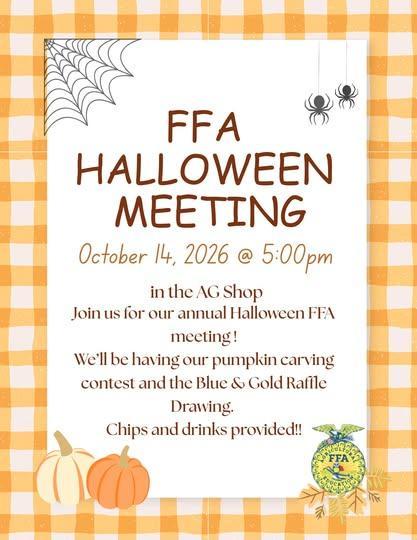 FFA Halloween Meeting 🎃🐂🌱 Thumbnail Image