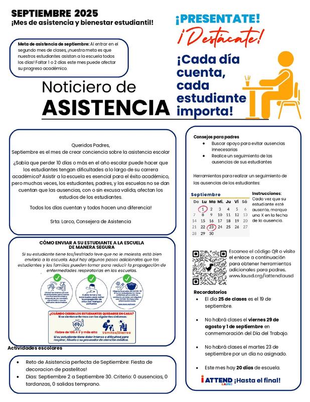 Flyer in Spanish