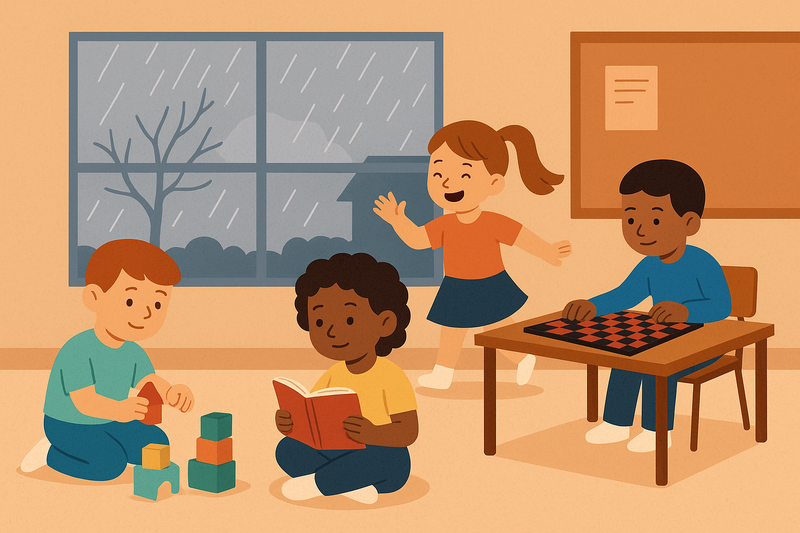 Indoor recess time on rainy days