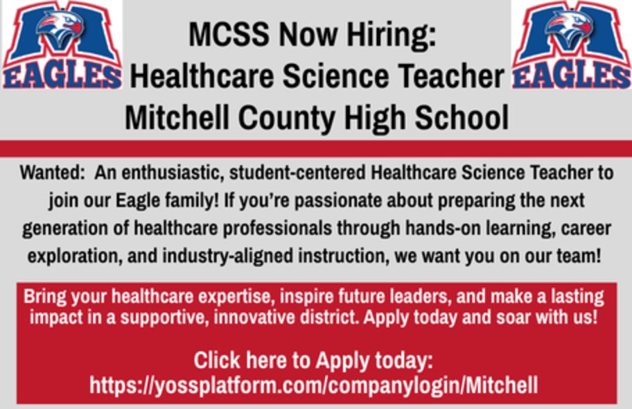 Healthcare Teacher opening