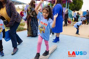 child on the balance beam