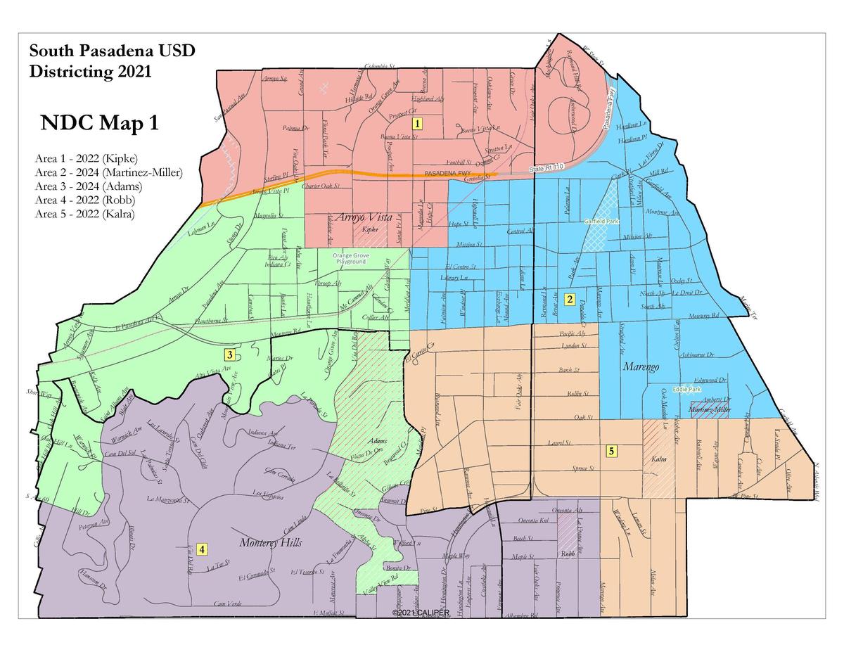 SPUSD Trustee Area Election Map Approved Monterey Hills Elementary School