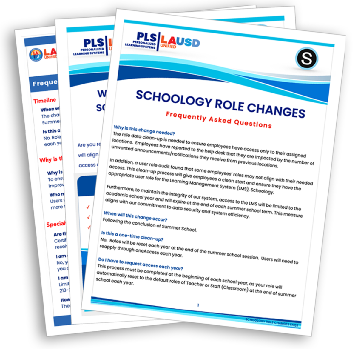 Schoology and Clever Annual Role Changes Icon