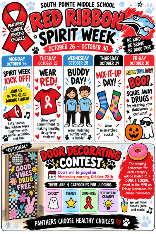 Red Ribbon Spirit Week Flyer
